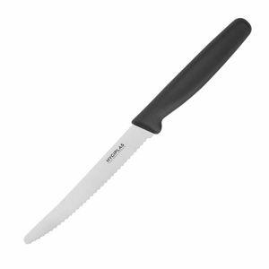 Hygiplas Serrated Tomato Knife Black 10cm - CF897 - 1