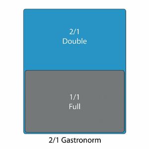 Vogue Stainless Steel 2/1 Gastronorm Pan 65mm - K802 - 3