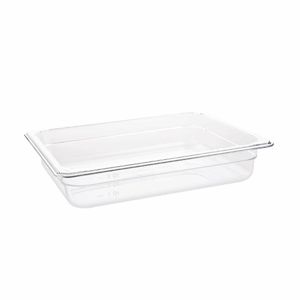 Vogue Polycarbonate 1/2 Gastronorm Container 65mm Clear - U228 - 1