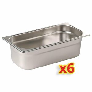 Gastronorm Container Kit 1/4GN (Pack of 6) - S413 - 1