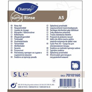 Suma A5 Warewasher Rinse Aid Concentrate 5Ltr (2 Pack) - CD768 - 3