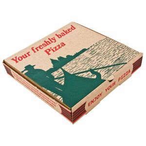 Compostable Printed Pizza Boxes 9 (Pack of 100) - GG997 - 1