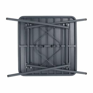 Bolero Square Slatted Steel Table Grey 700mm - CS730 - 3