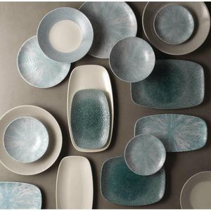 Churchill Raku Oblong Chef Plates Jade Green 199 x 300mm (Pack of 6) - DF916 - 3