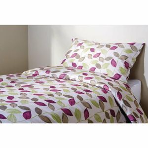 Mitre Essentials Florence Leaf Pillowcase Damson - GU369 - 1