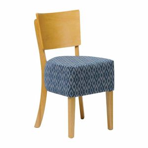 Asti Padded Soft Oak Dining Chair with Blue Diamond Deep Padded Seat and Back (Pack of 2) - FT426 - 1
