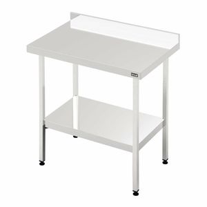 Lincat 600 Series Stainless Steel Wall Table with Undershelf 1800mm - 1