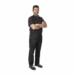 Chef Works Springfield Zipper Mens Chefs Jacket Black S - B472-S - 3