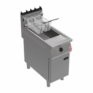 Falcon F900 Twin Basket Fryer on Feet with Fryer Angel Propane Gas - FW773-P - 1