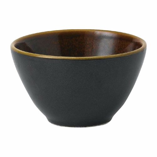 Churchill Nourish Black Onyx Two Tone Contour Deep Bowl 8oz (Box 12) (Direct) - FD817 - 1