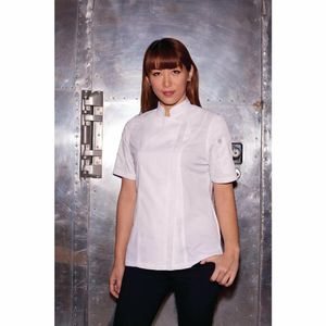 Chef Works Womens Springfield Zip Chefs Jacket White M - BB052-M - 3