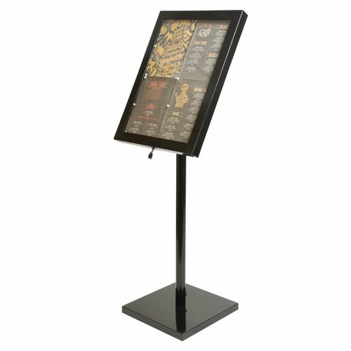 Securit LED Menu Display Case Black - GL110 - 1