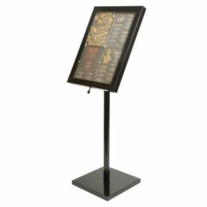 Securit LED Menu Display Case Black - GL110 - 1