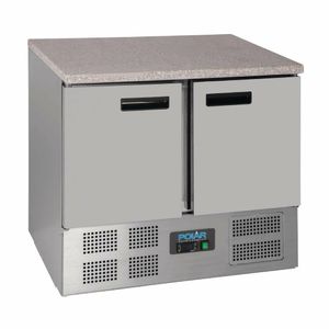 Polar G-Series Double Door Counter Fridge with Granite Work Top 240Ltr - CL108 - 3