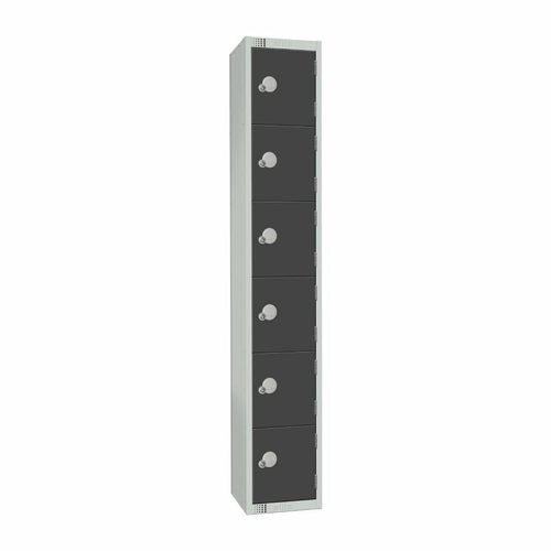 Elite Six Door Coin Return Locker Graphite Grey - GR696-CN - 1