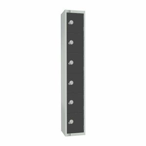 Elite Six Door Padlock Locker Graphite Grey - GR696-P - 1