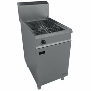 Falcon Chieftain Single Tank Twin Basket Free Standing Propane Gas Fryer G1838X - G908-P - 1