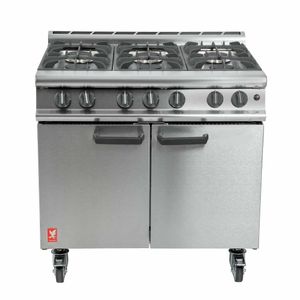 Falcon 6 Burner Dominator Plus Oven Range G3101 Propane Gas with Castors - DK941-P - 3