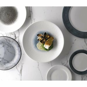 Churchill Bamboo Centre Print Deep Coupe Plates Quartz Black 281mm (Pack of 12) - FC190 - 5