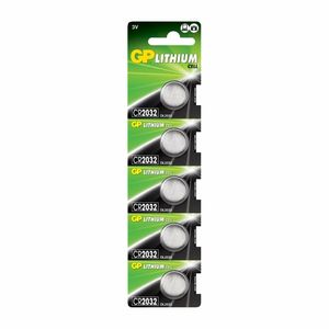 GP Lithium Battery CR2032 (Pack of 5) - 1