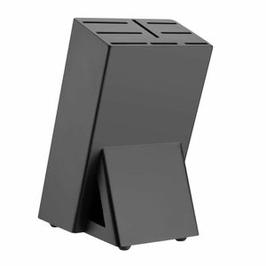 Vogue Tsuki Black Wooden Knife Block - 1