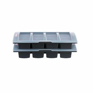 Araven Dark Grey Cutlery Tray with Lid - 3