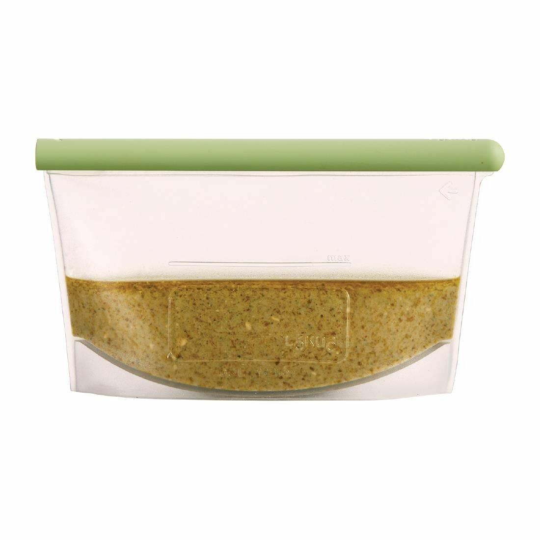 FS287 3400850B04U004 Lekue Reusable Silicone Food Storage Bag