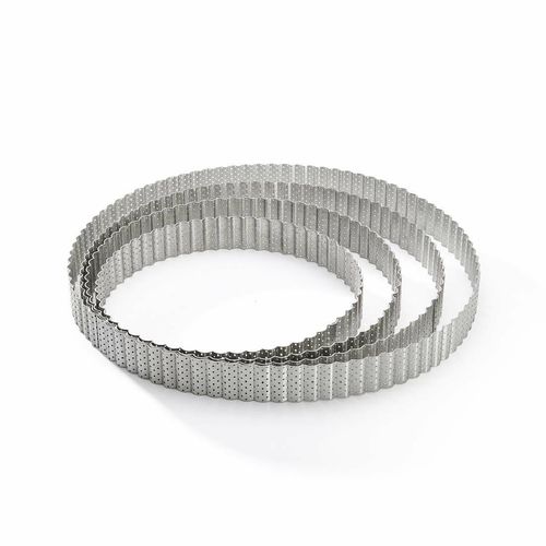 De Buyer Perforated Fluted Stainless Steel Tart Ring 280mm - DZ742 - 5