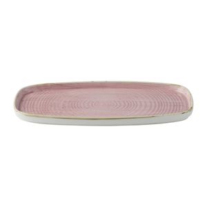 Churchill Stonecast Petal Pink Chefs' Walled Oblong Plate 350mm (Pack of 6) - DX025 - 3