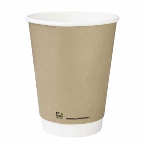 Fiesta Compostable Coffee Cups Double Wall 340ml (Pack of 500) - CU986 - 1