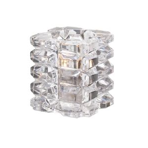Hollowick Faceted Cube Clear Glass Votive 76mm x 83mm (Pack of 6) - VV4061 - 1