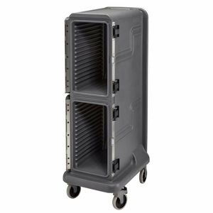 Cambro Ultra Pro Cart Tall Two Door Hot and Cold Food Cart Charcoal Grey - FU693 - 3
