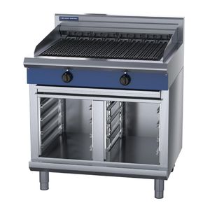 Blue Seal 900mm Elec Chargrill with Cabinet Base UKE596D-C - HW618 - 1
