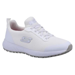 Skechers Womens Slip Resistant Squad Trainers White 39 - BA154-39 - 1