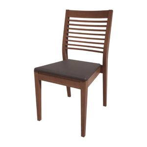 Bolero Bespoke Marty B Stacking Chair in Anthracite/Walnut - HS397 - 1