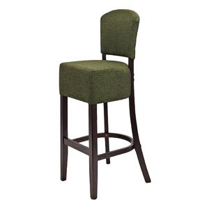 Hanoi Bar Chair in Dark Walnut with Shetland Forest Seatpad - HP778 - 1