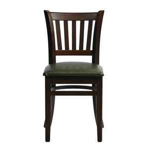Manhattan Dining Chair in Dark Walnut with Bison Cedar Seat (Pack of 2) - HX803 - 1