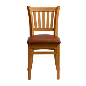 Manhattan Dining Chair in Soft Oak with Bison Bordeaux Seat (Pack of 2) - HX809 - 1