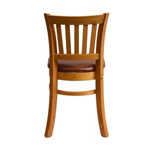 Manhattan Dining Chair in Soft Oak with Bison Tan Seat (Pack of 2) - HX808 - 3
