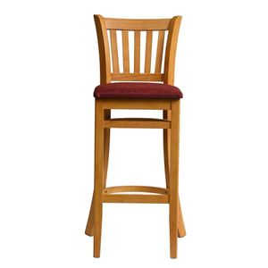 Manhattan Bar Chair in Soft Oak with Shetland Scarlett Seat - HX862 - 1