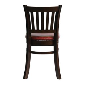 Manhattan Dining Chair in Dark Walnut with Bison Bordeaux Seat (Pack of 2) - HX802 - 3