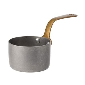 Utopia Vintage Steel Mini Saucepans 70mm (Pack of 6) - HX611 - 1