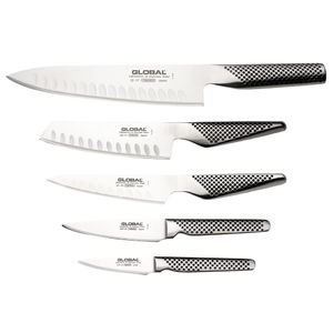 Global 5 Piece Knife Set with Block G-525/NB - HS887 - 1