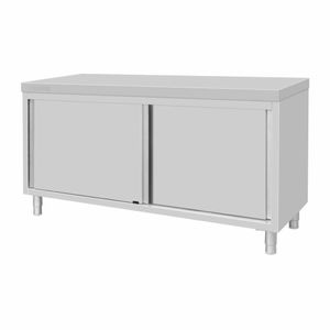 Vogue Standing Floor Cupboard Stainless Steel 900x1800x600mm - FU587 - 1