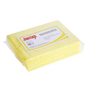 Jantex Heavy Duty Non-Woven Cloths Yellow (Pack of 25) - HT490 - 1