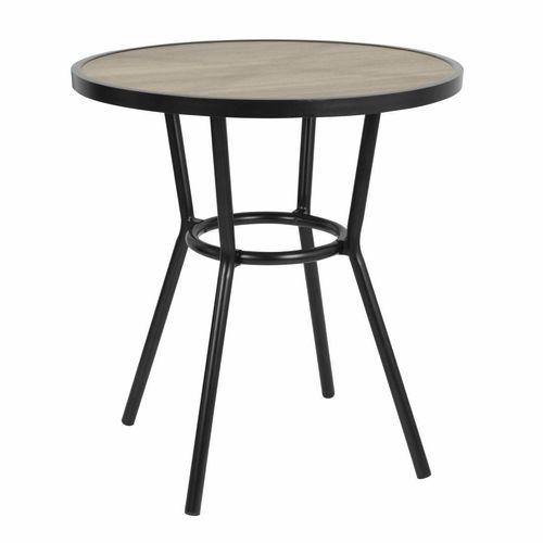 Bolero Marston Round Outdoor Table Black 700mm - DX986 - 1