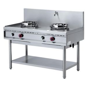 Diamond Freestanding Gas Double Wok Burner with Cold Water Tap WGL2-13 - HY198 - 1