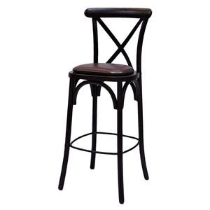 Bristol Bar Chair in Dark Walnut with Bison Espresso Seat - HX872 - 1