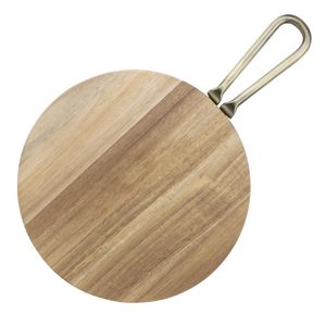 Olympia Round Paddle Board Acacia Wood With Metal Handle 458x305mm - HX389 - 3