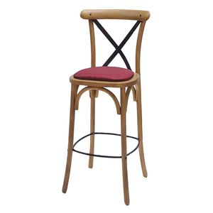 Bristol Bar Chair in Weathered Oak with Shetland Scarlett Seat - HX885 - 1